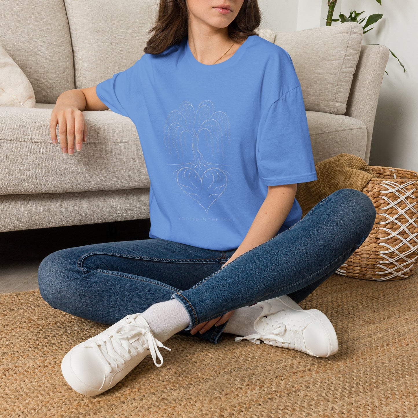 Rooted In The South Willow Tree Heart T-Shirt