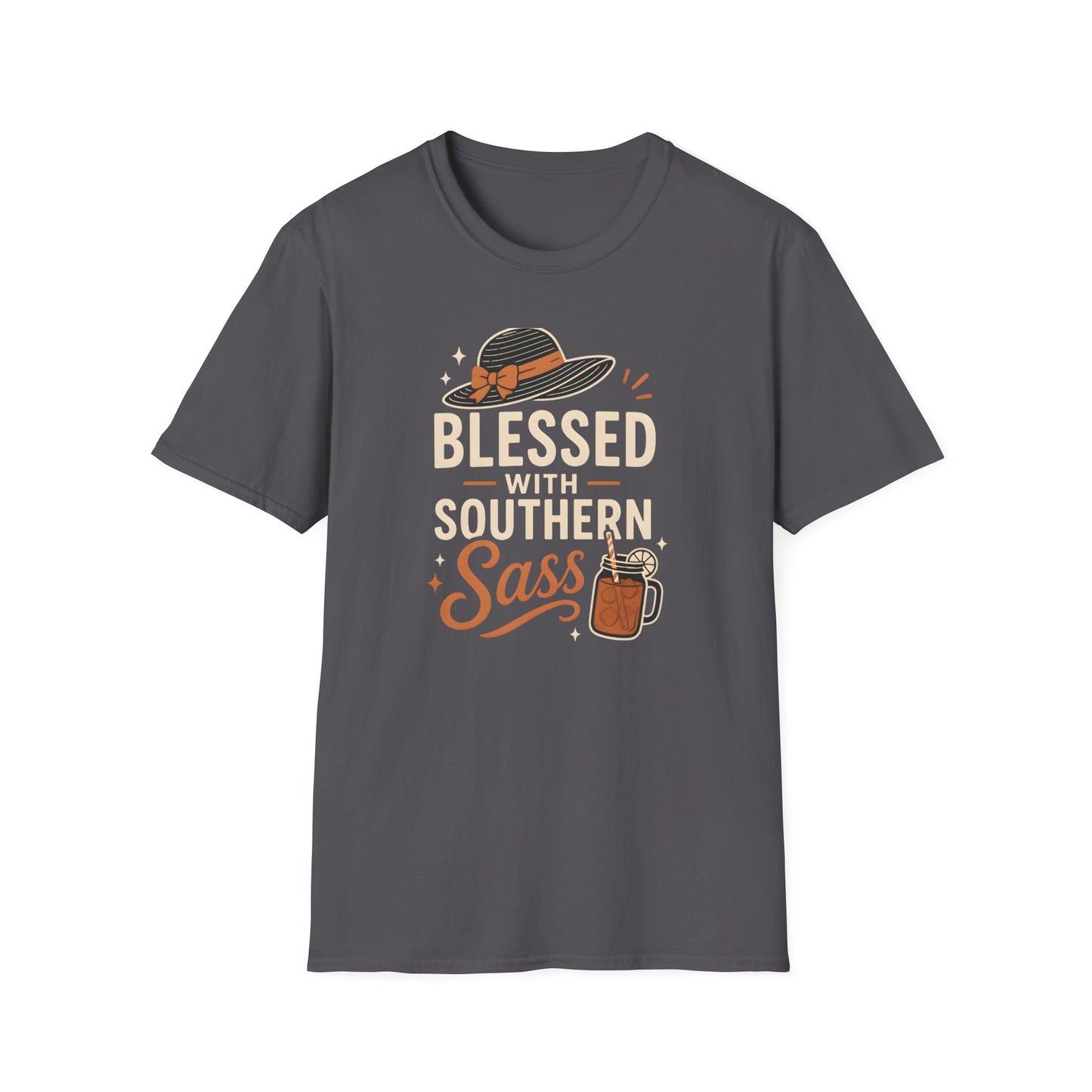 Blessed With Southern Sass Hat And Sweet Tea T-Shirt
