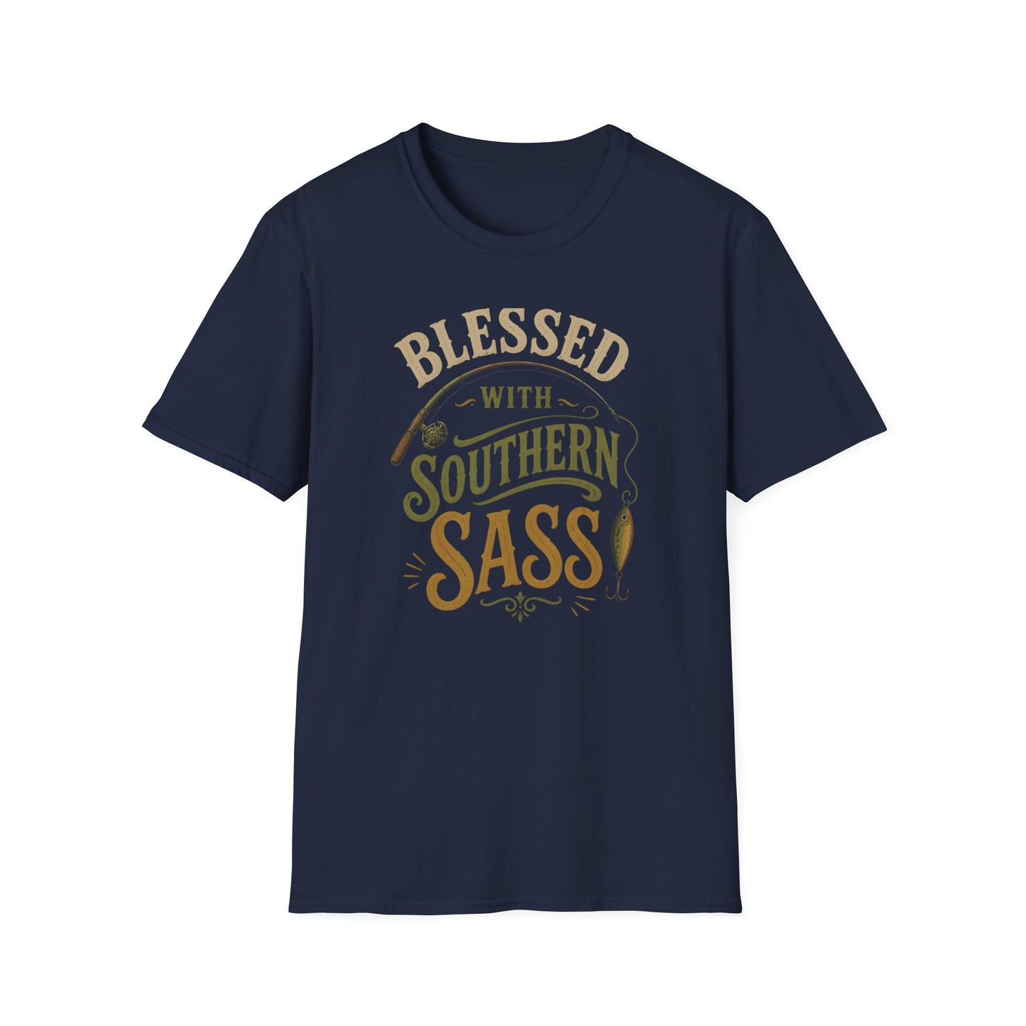 Blessed With Southern Sass Fishing Lover T-Shirt