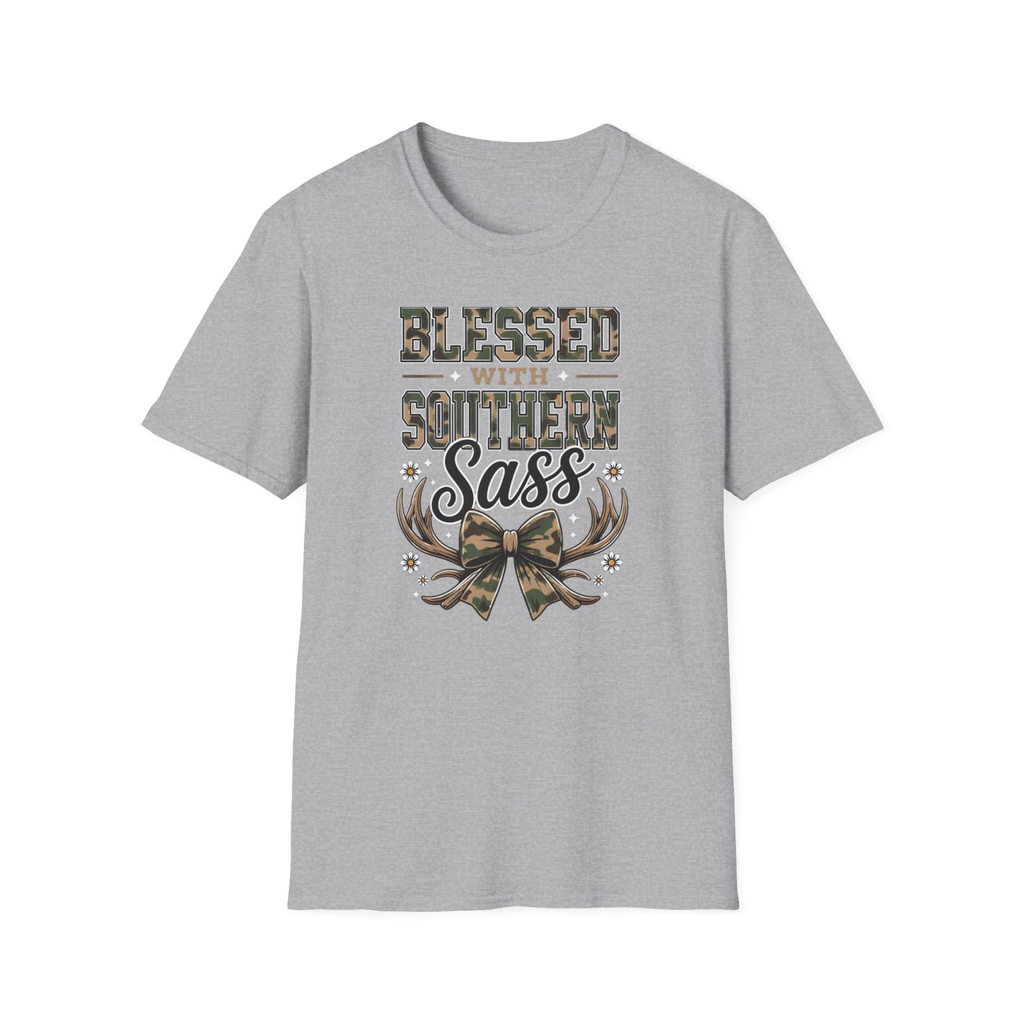 Blessed With Southern Sass Camouflage T-Shirt