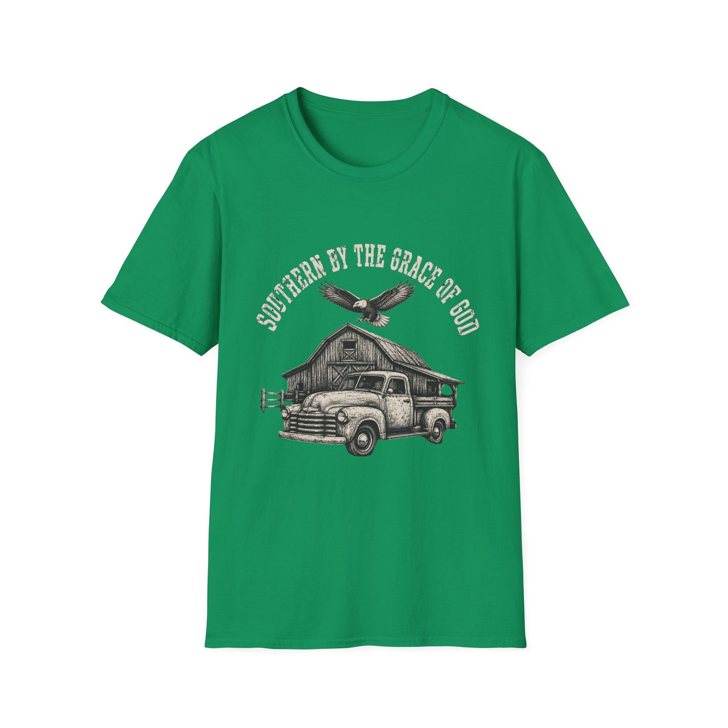 Southern By The Grace Of God Vintage Truck Barn T-Shirt