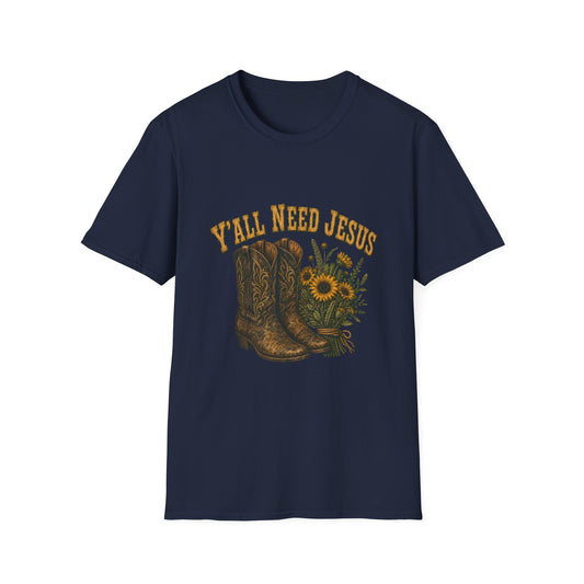 I'll Need Jesus Cowboy Western Faith T-Shirt