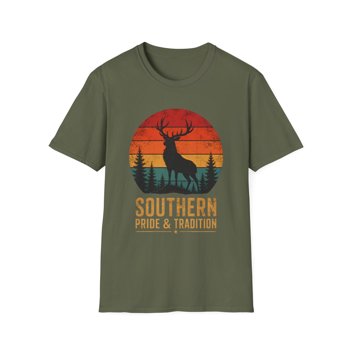 Southern Pride And Tradition Deer Sunset T-Shirt