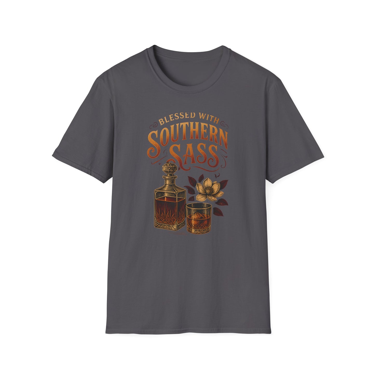 Blessed With Southern Sass Whiskey Vintage T-Shirt