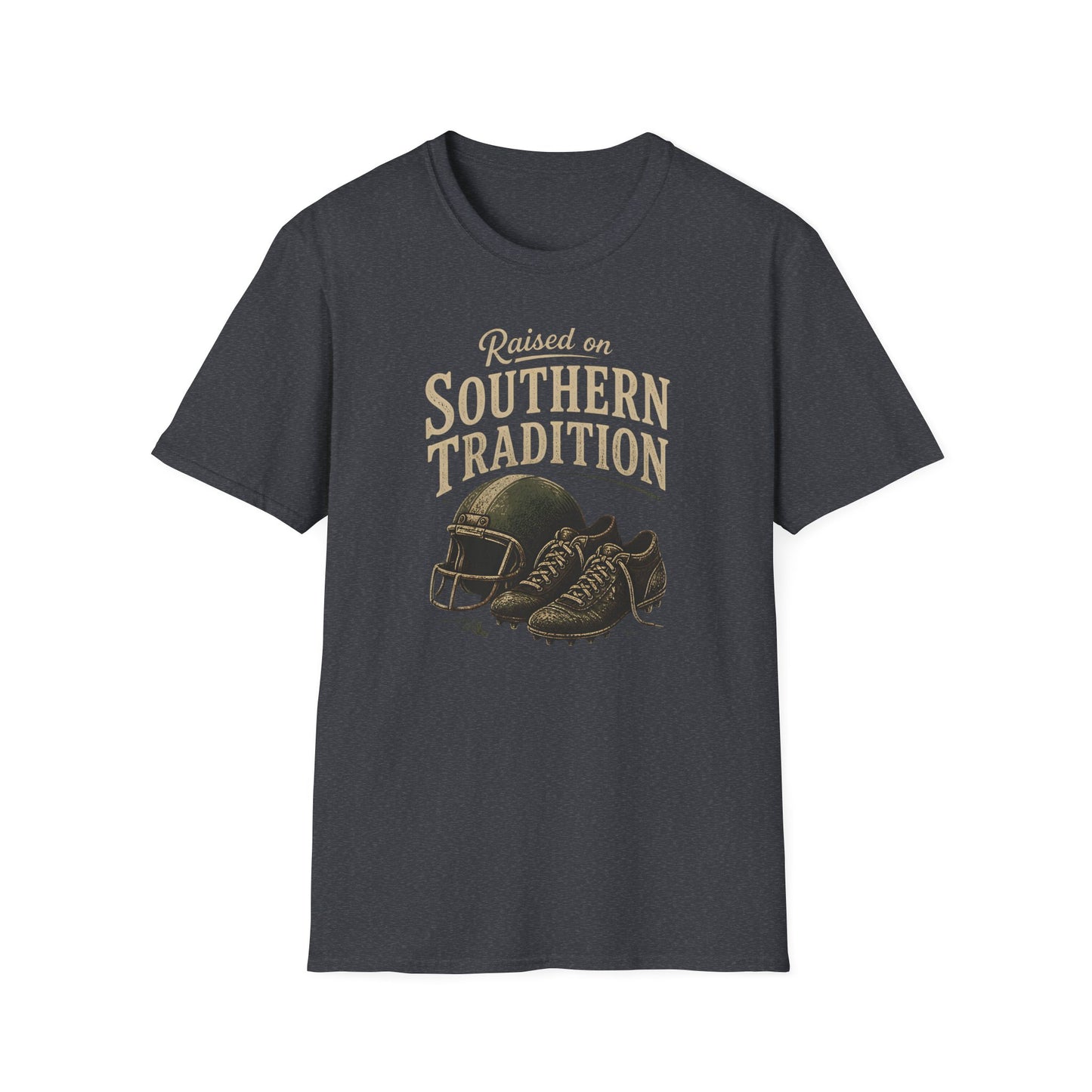 Raised On Southern Tradition Football Helmet Cleats T-Shirt