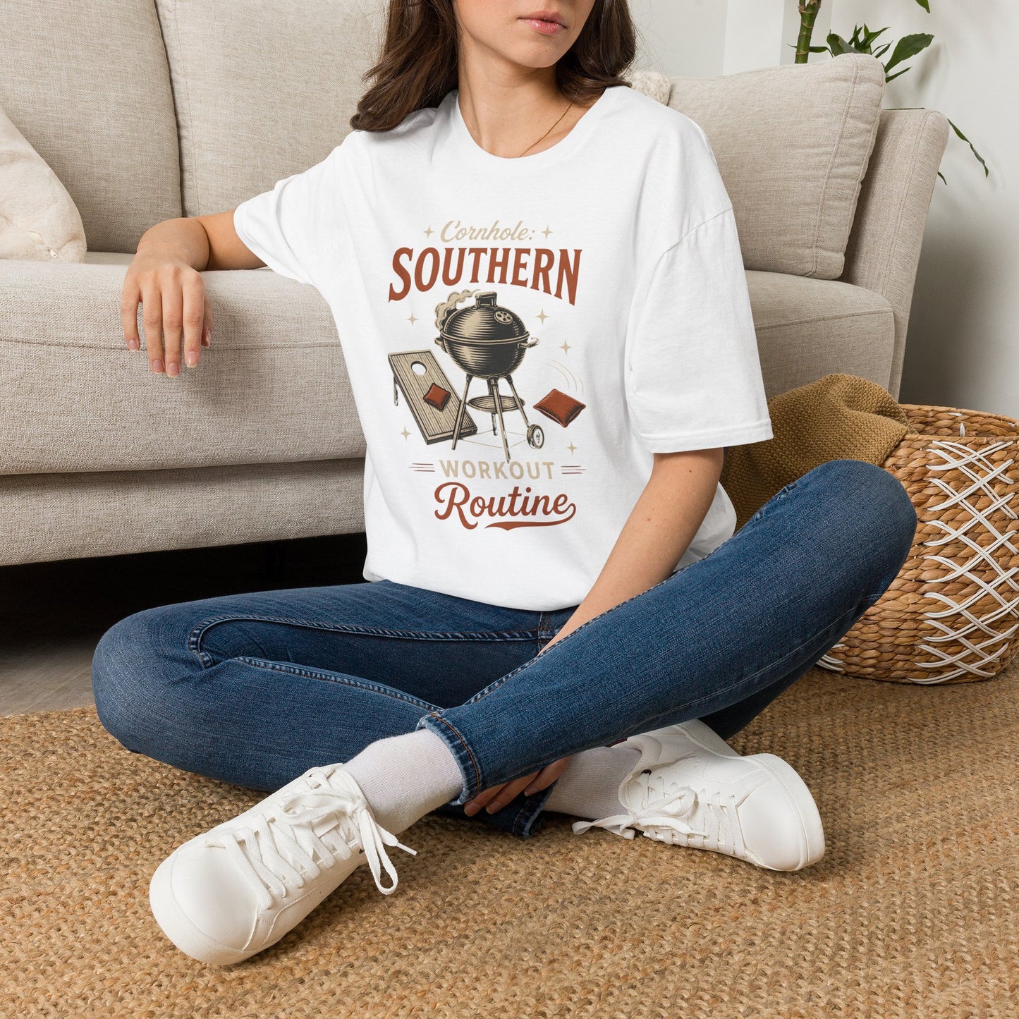 Cornhole Southern Workout Routine Fun Game T-Shirt