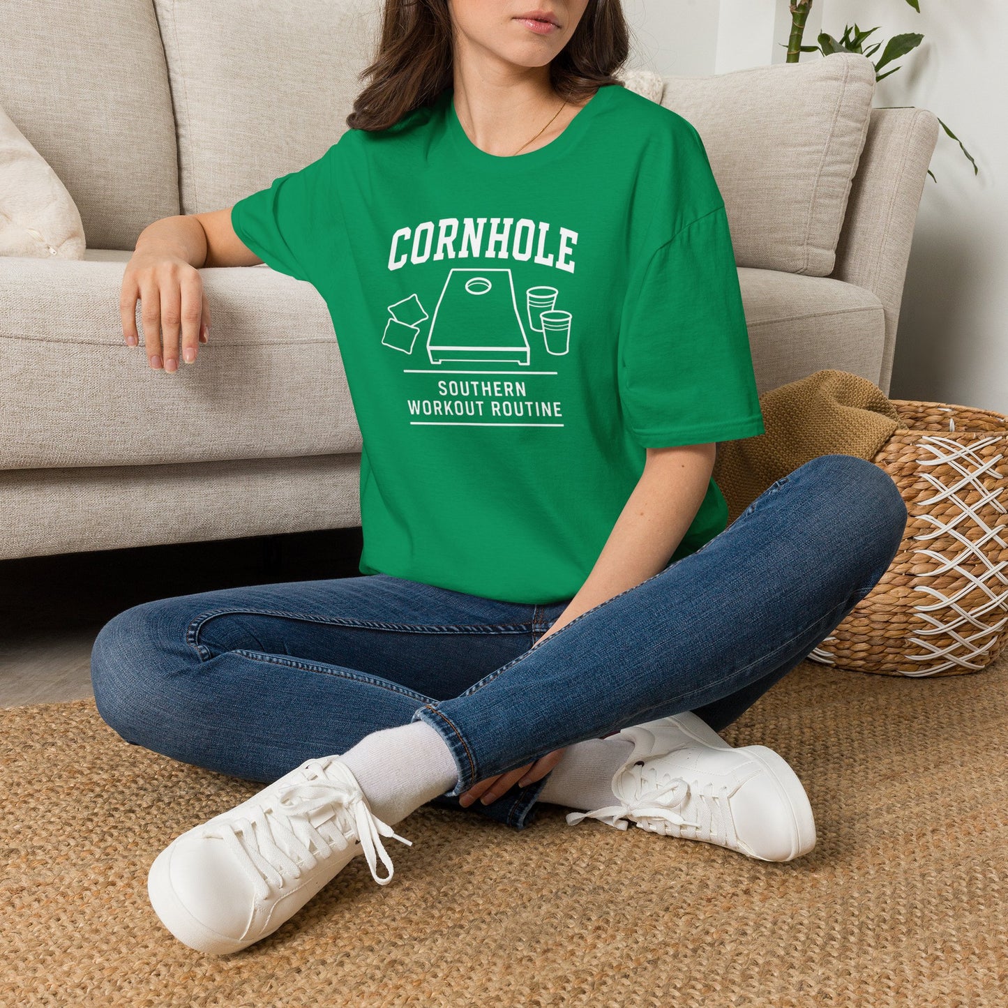 Cornhole Southern Workout Routine Game T-Shirt