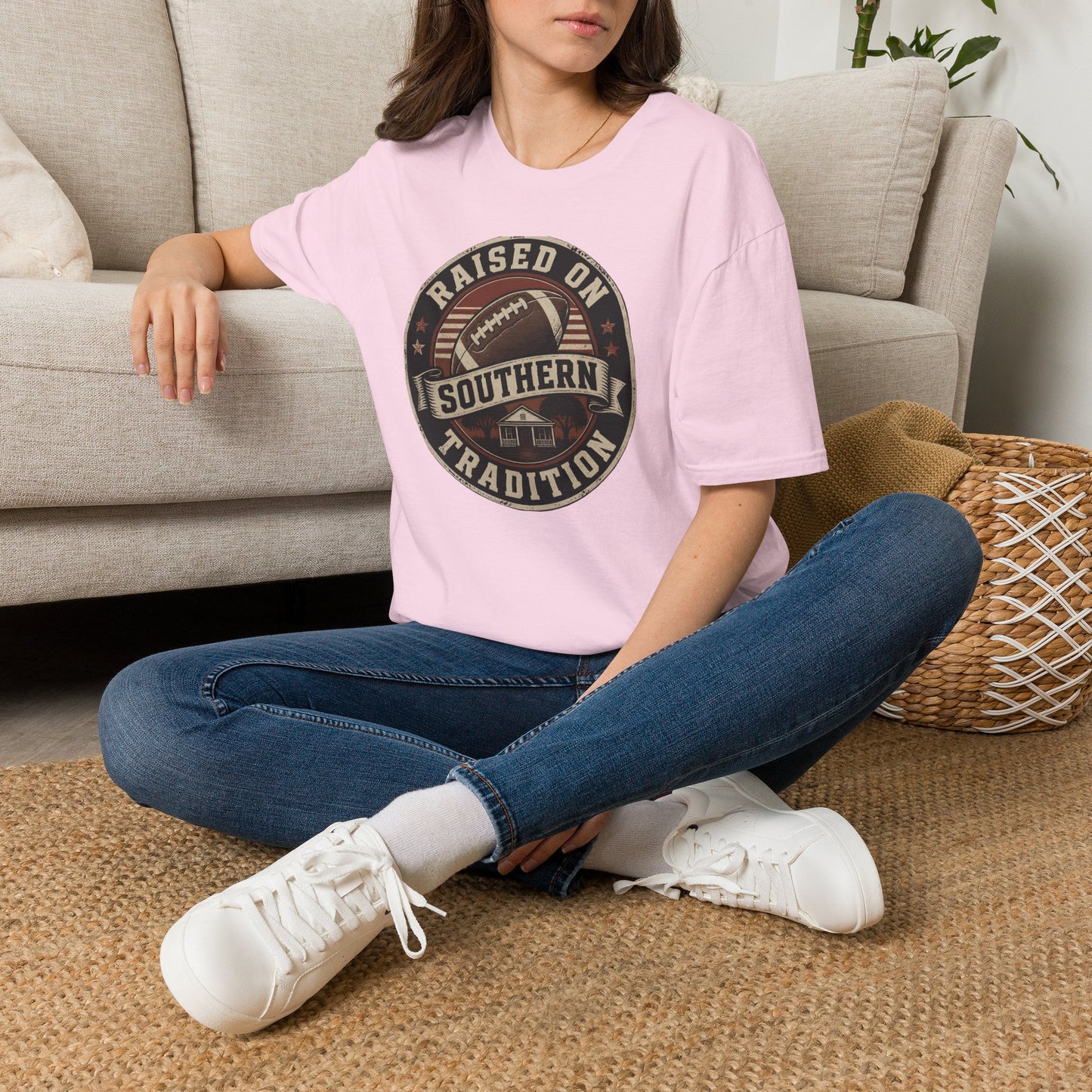 Raised On Southern Tradition Football Heritage T-Shirt