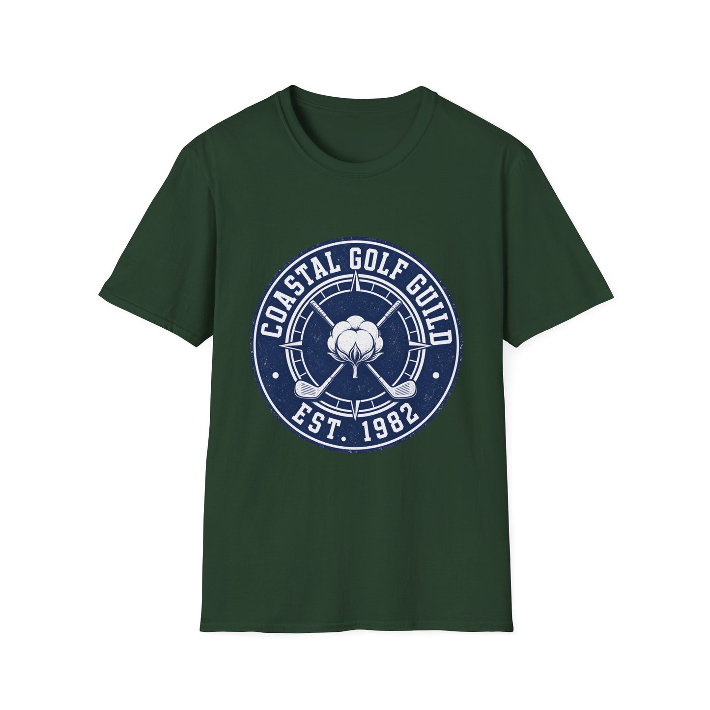 Coastal Golf Guild Vintage Golf Logo (Est. 1982) T-Shirt