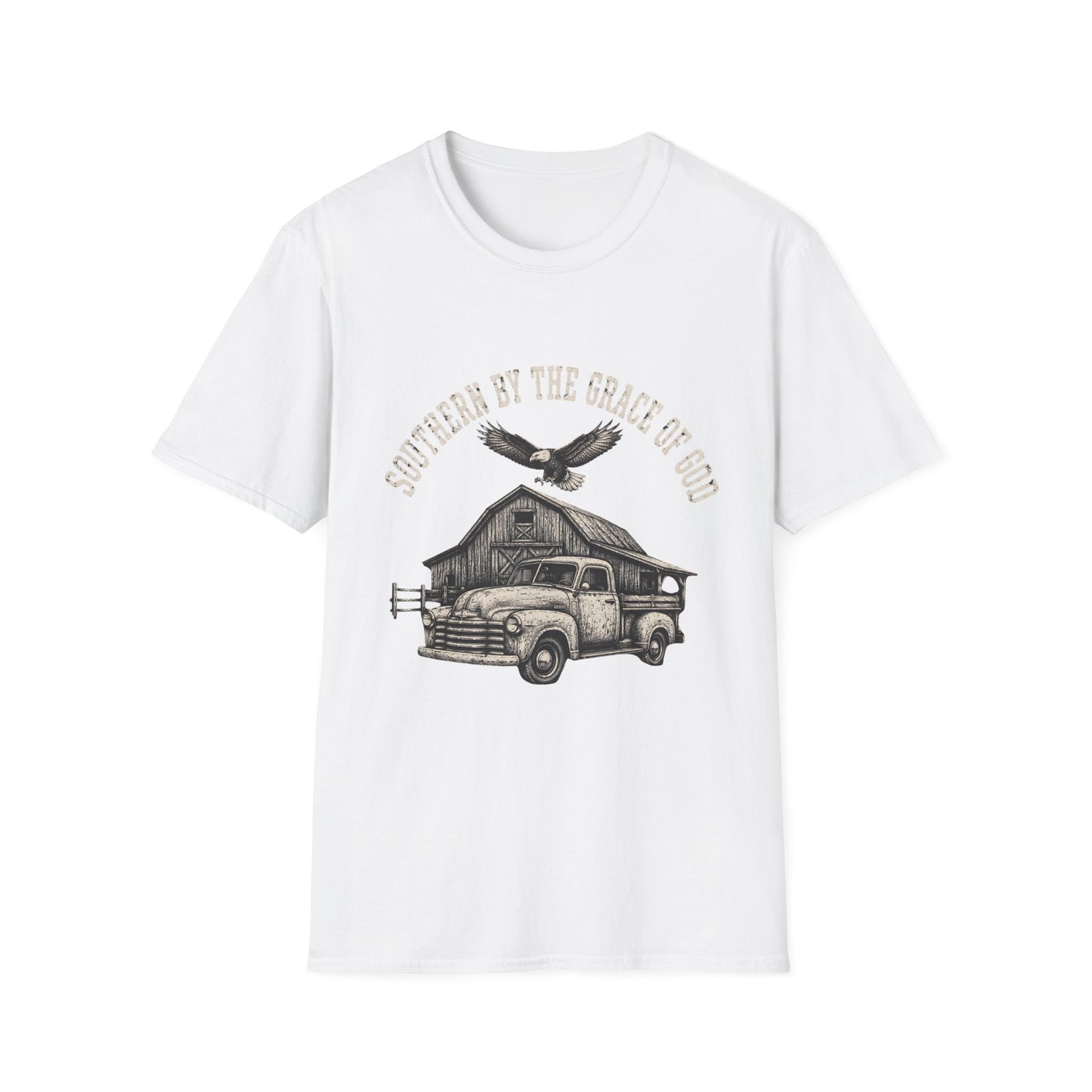 Southern By The Grace Of God Vintage Truck Barn T-Shirt