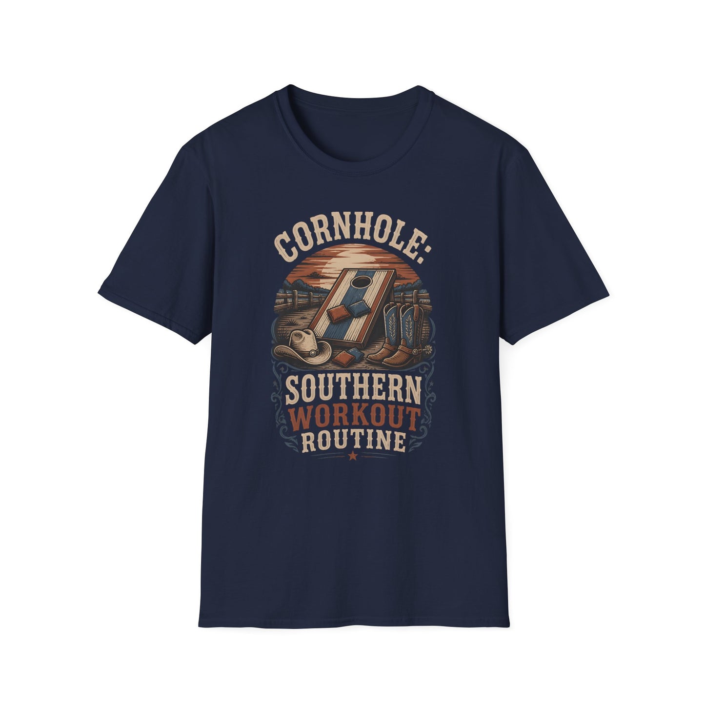 Cornhole Southern Workout Routine T-Shirt