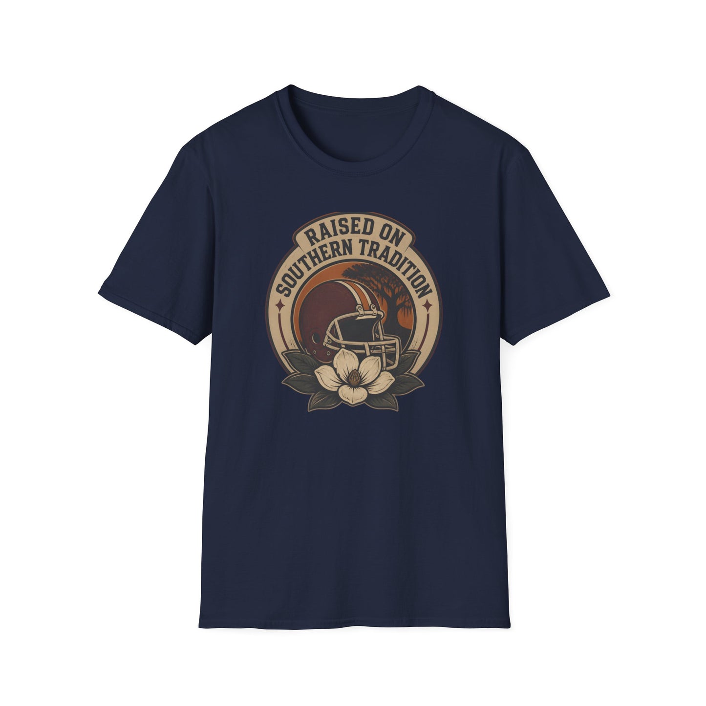 Raised On Southern Tradition Vintage Football Helmet T-Shirt