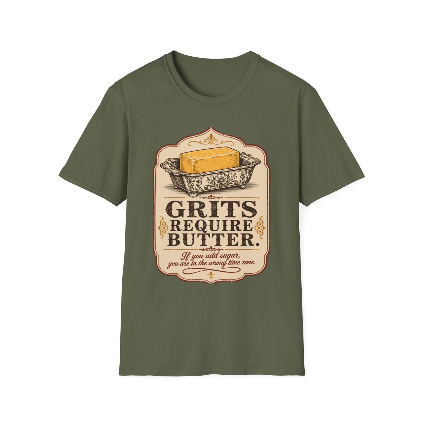 Grits Require Butter Southern Food T-Shirt