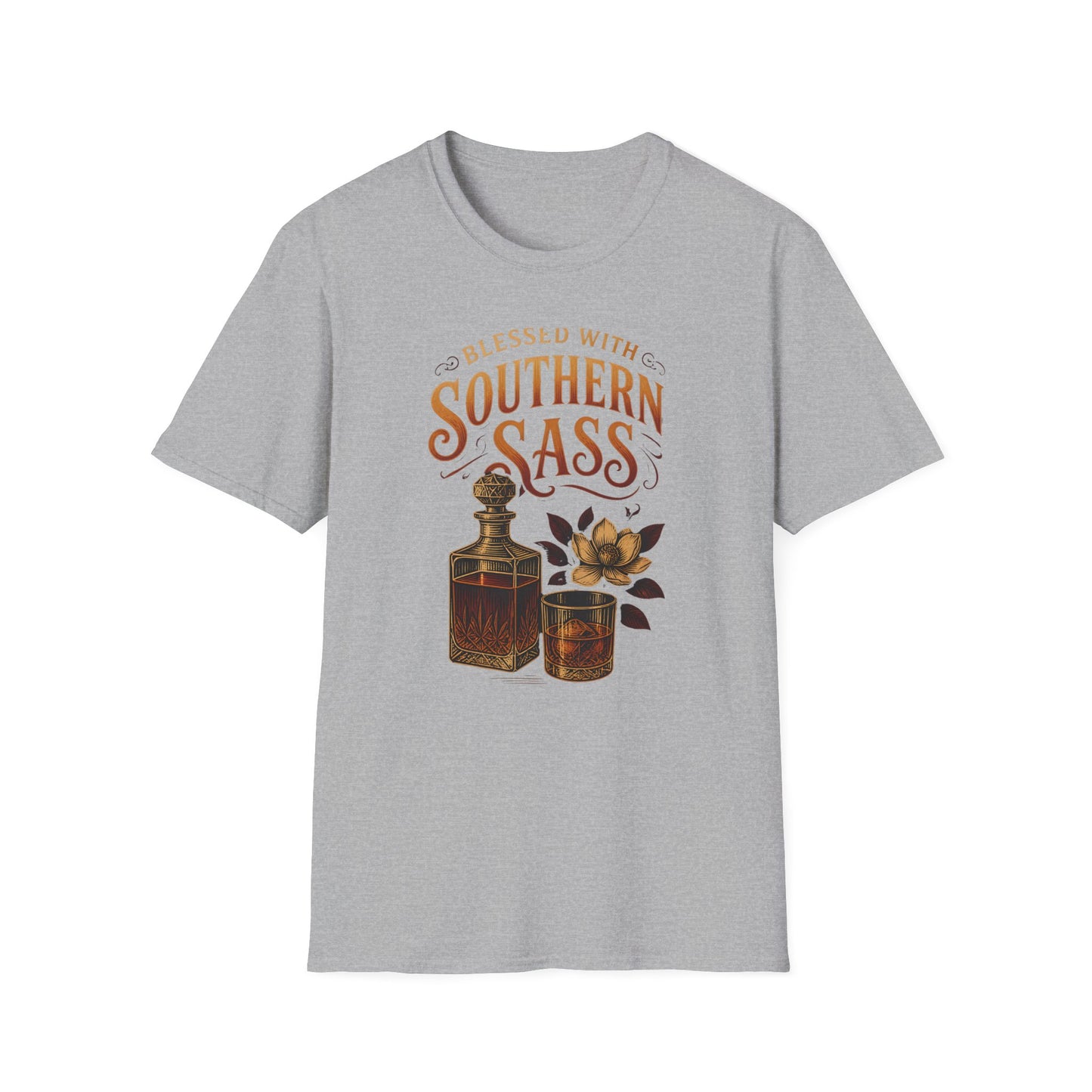 Blessed With Southern Sass Whiskey Vintage T-Shirt