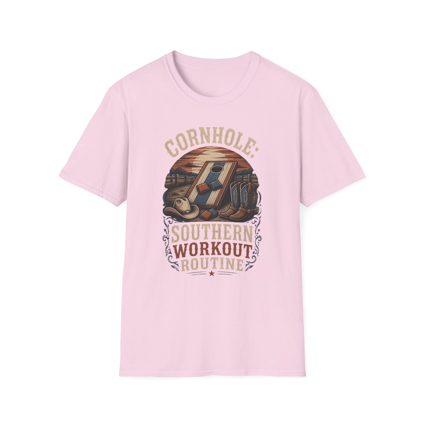Cornhole Southern Workout Routine T-Shirt