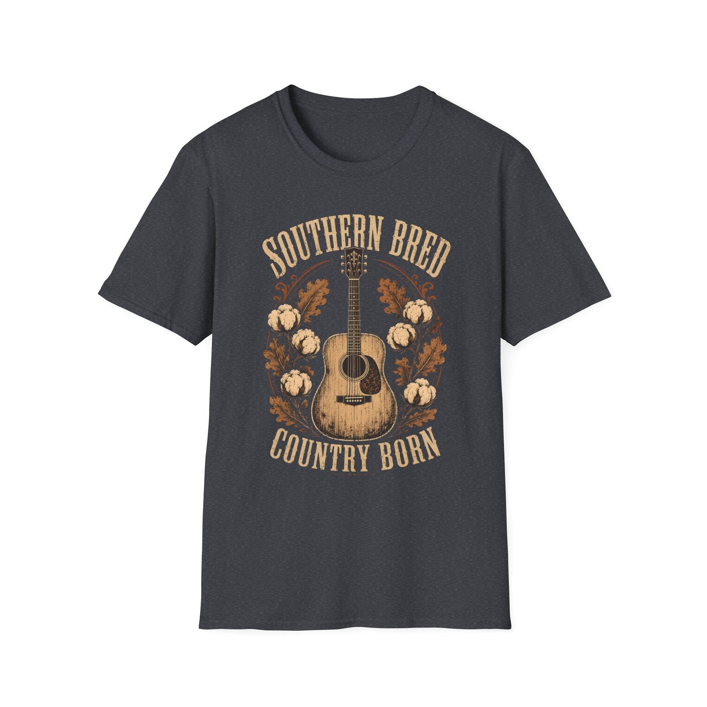 Southern Bred Country Born Vintage Guitar T-Shirt