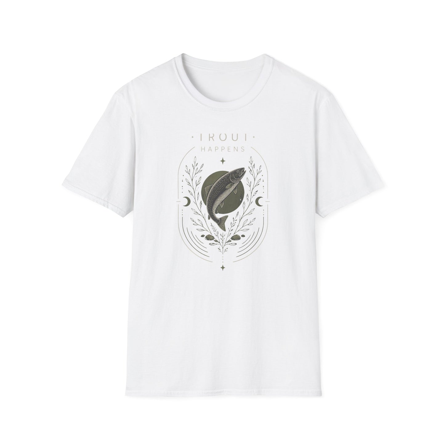 Trout Happens Fishing Lover Fisherman Outdoor Nature T-Shirt