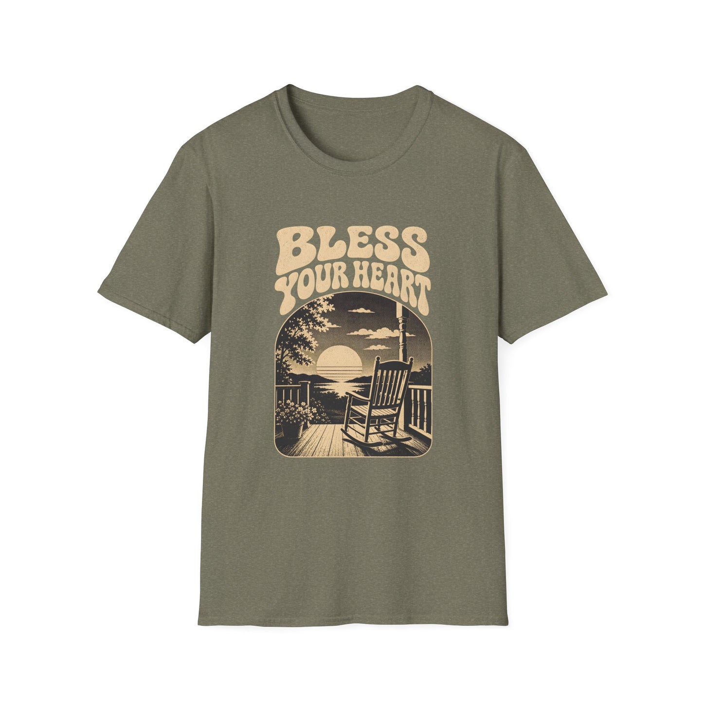 Bless Your Heart Southern Sunset Porch Graphic T-shirt
