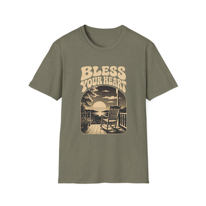 Bless Your Heart Southern Sunset Porch Graphic T-shirt - HomeGrown South Graphic Tee (View 7)