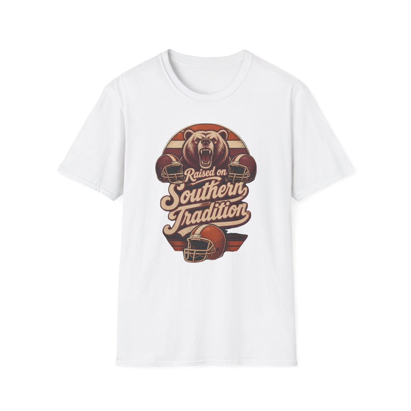Raised On Southern Tradition Football Bear T-Shirt
