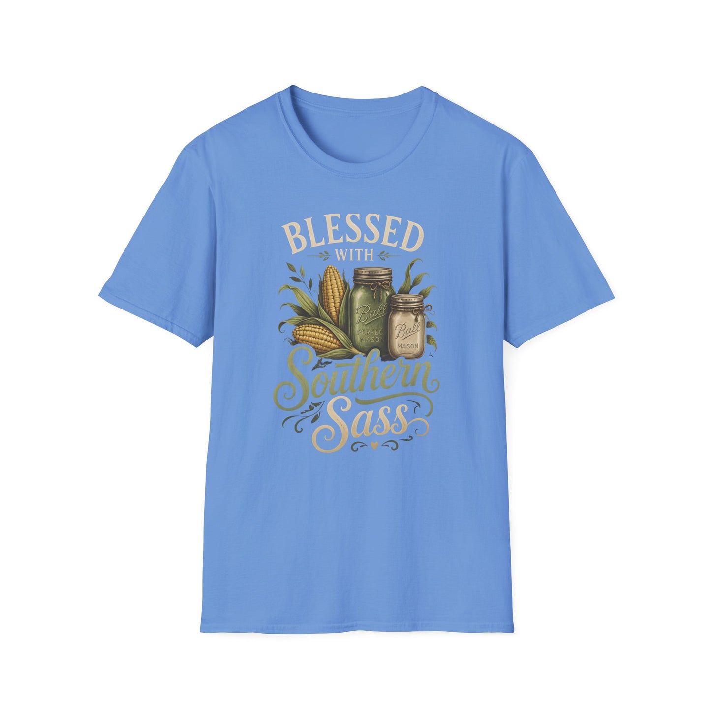 Blessed With Southern Sass Mason Jars Corn T-Shirt