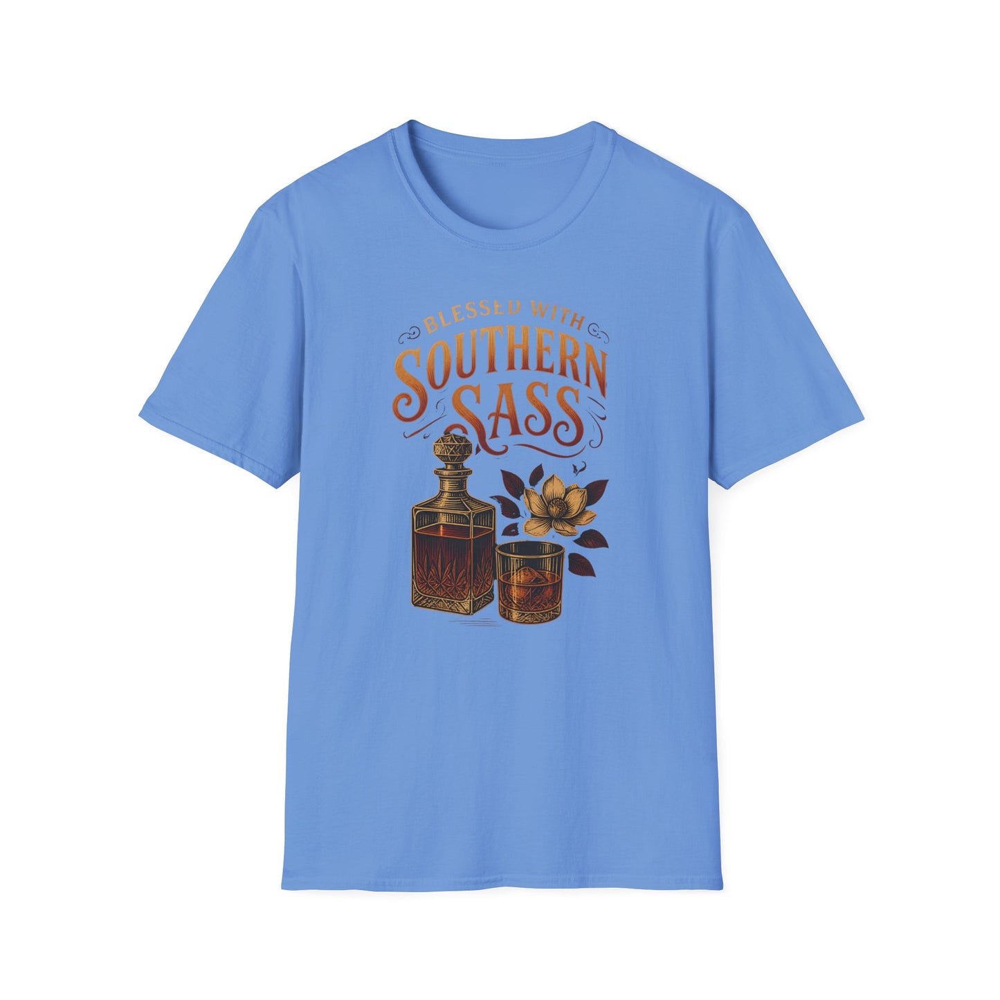 Blessed With Southern Sass Whiskey Vintage T-Shirt
