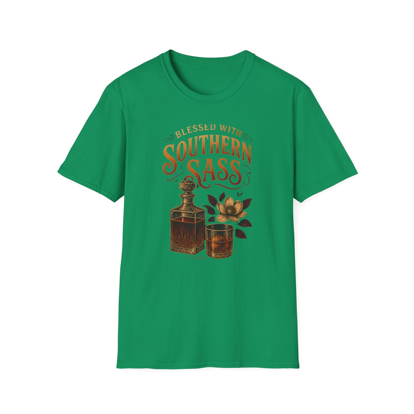 Blessed With Southern Sass Whiskey Vintage T-Shirt