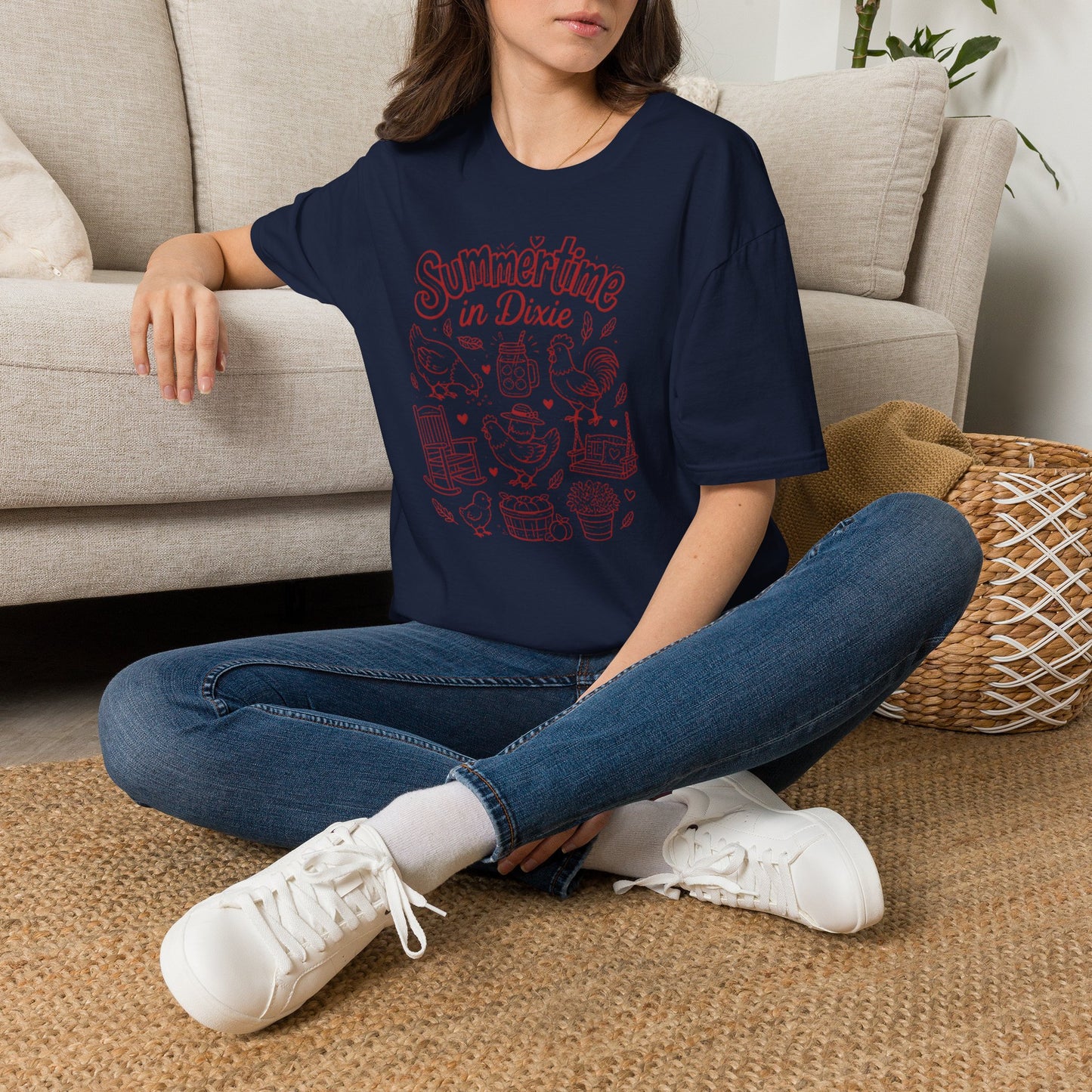 Summertime In Dixie Life With Chickens T-Shirt