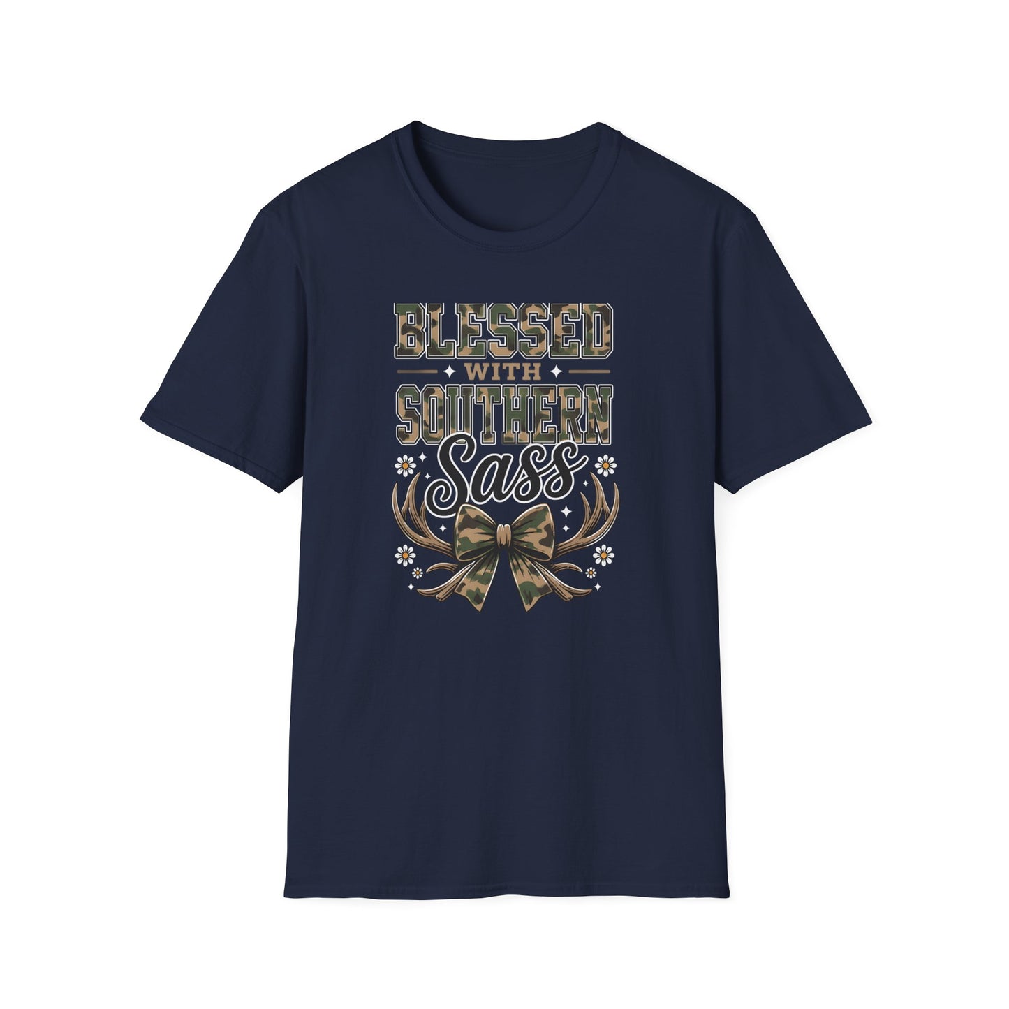Blessed With Southern Sass Camouflage T-Shirt