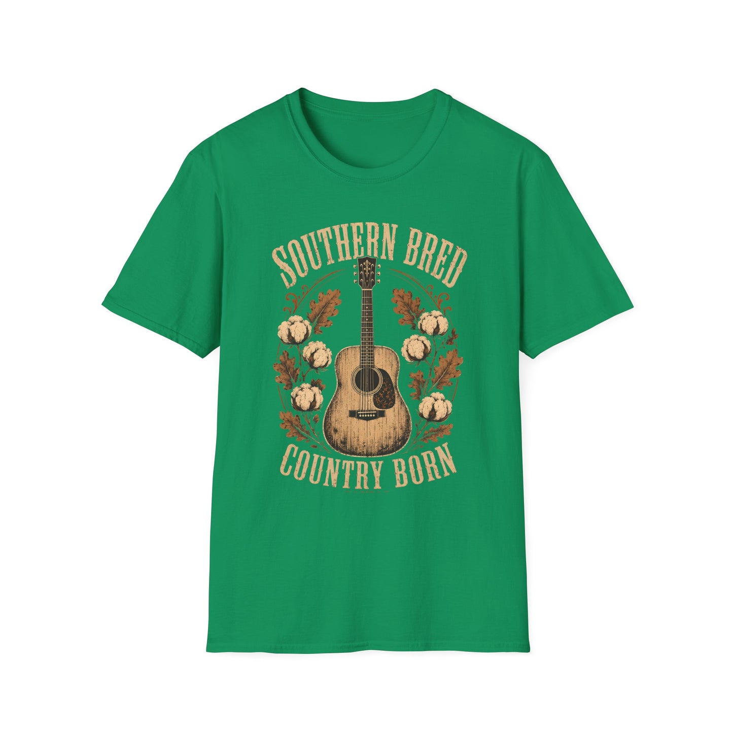 Southern Bred Country Born Vintage Guitar T-Shirt