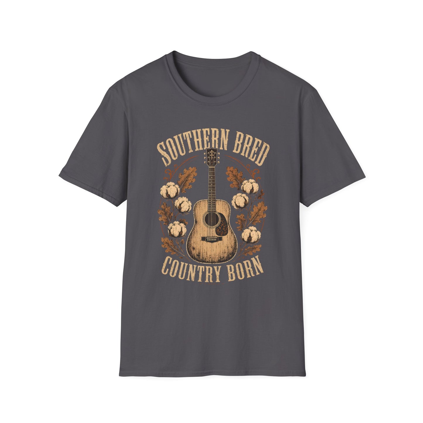 Southern Bred Country Born Vintage Guitar T-Shirt