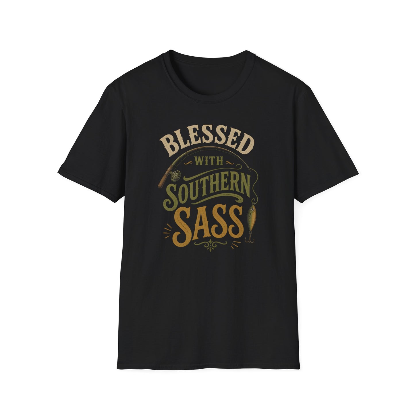 Blessed With Southern Sass Fishing Lover T-Shirt