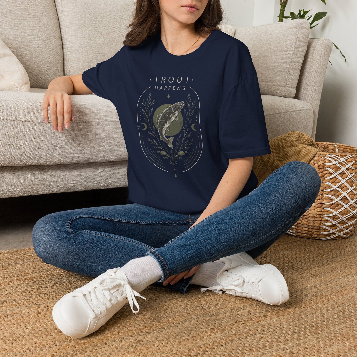 Trout Happens Fishing Lover Fisherman Outdoor Nature T-Shirt