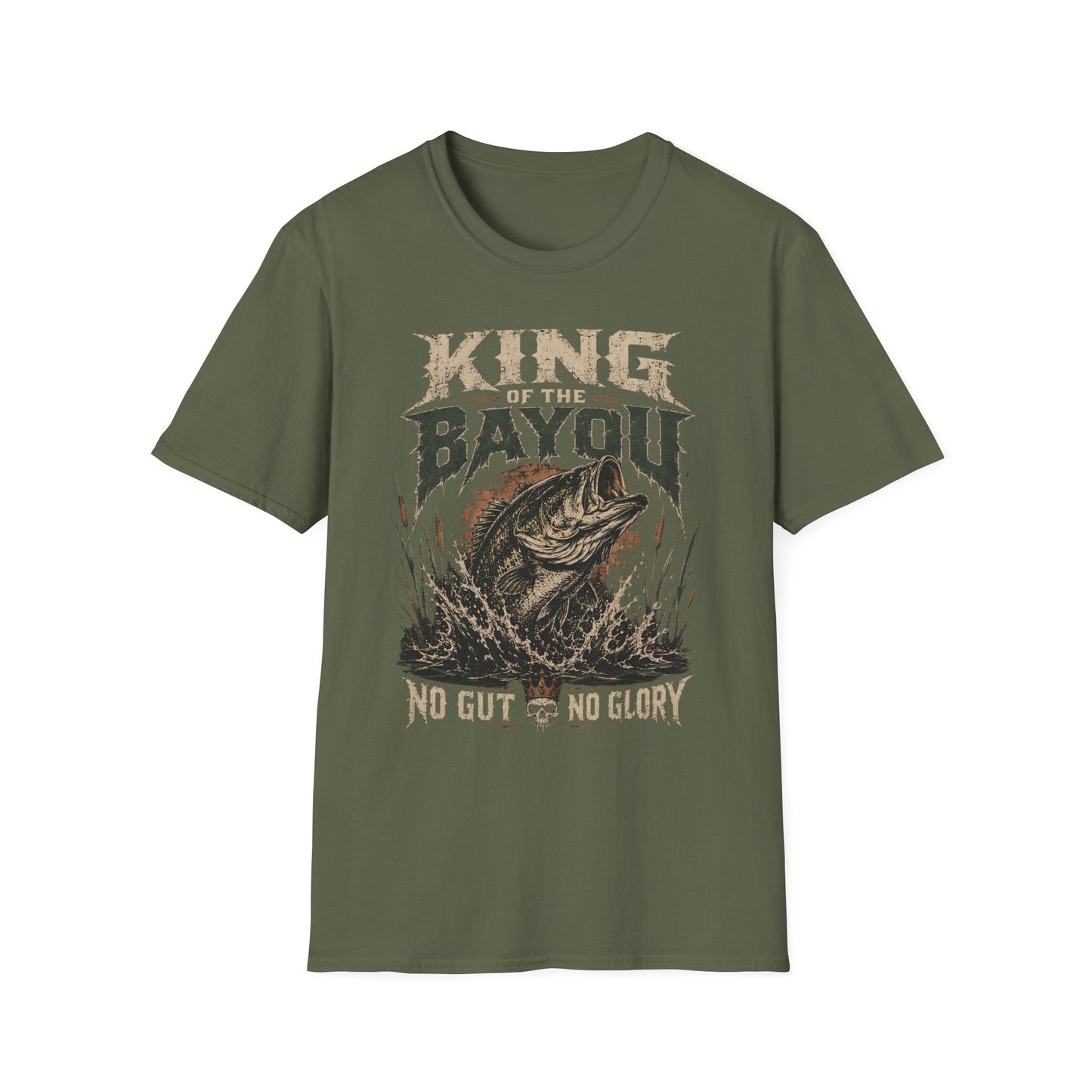 King Of The Bayou Fishing No Gut No Glory T-Shirt