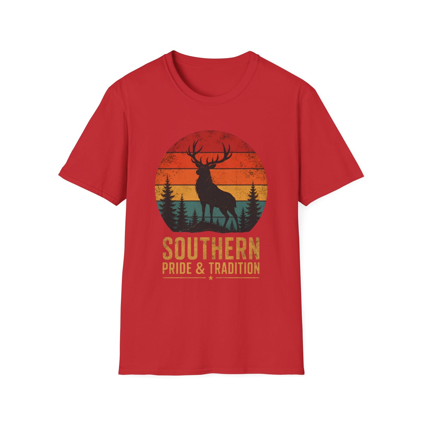 Southern Pride And Tradition Deer Sunset T-Shirt