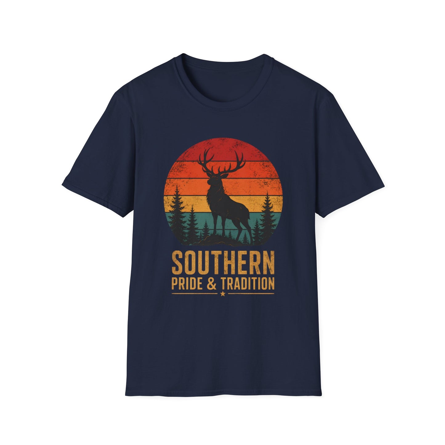 Southern Pride And Tradition Deer Sunset T-Shirt