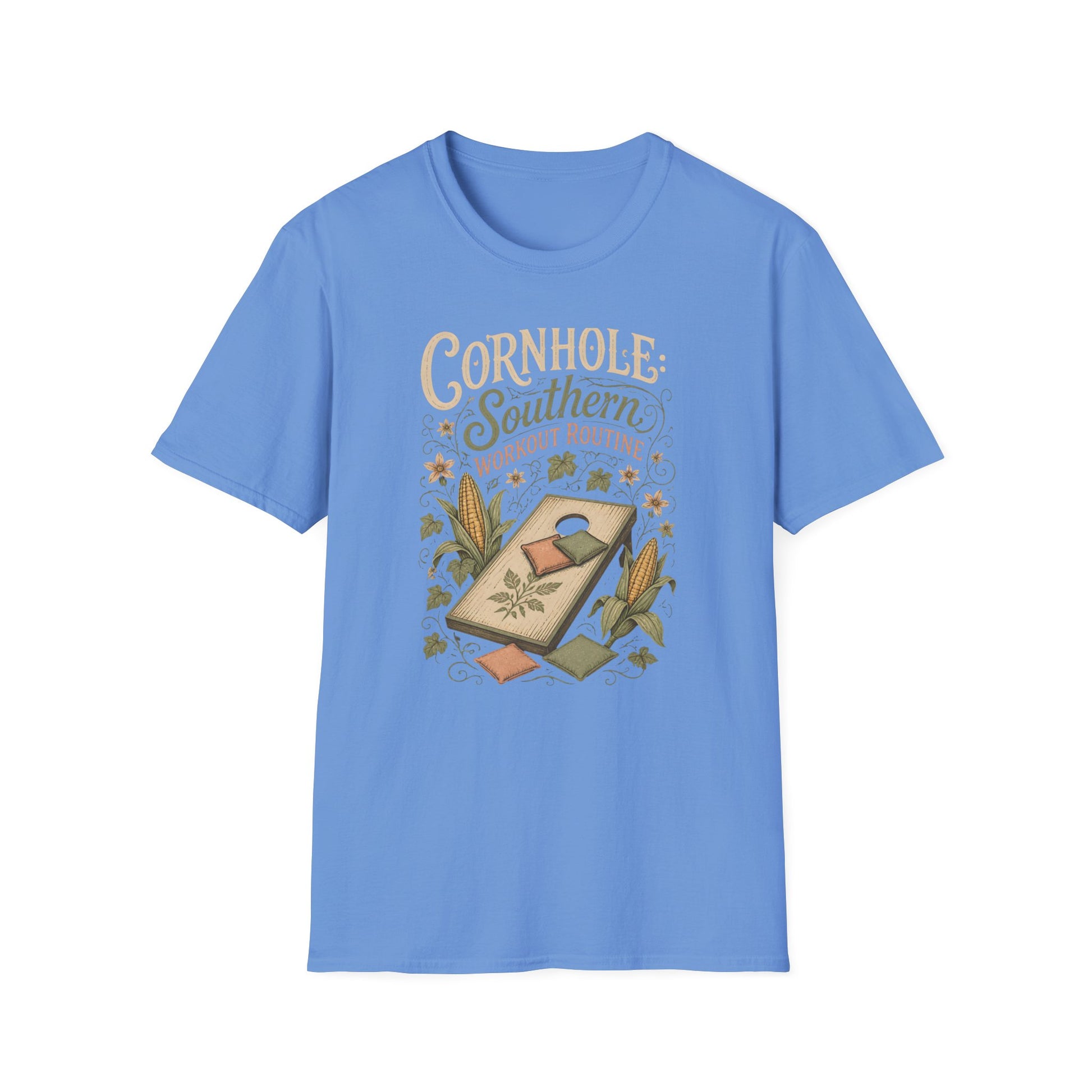 Cornhole Southern Workout Routine Fun Game T-Shirt - HomeGrown South Graphic Tee (View 7)