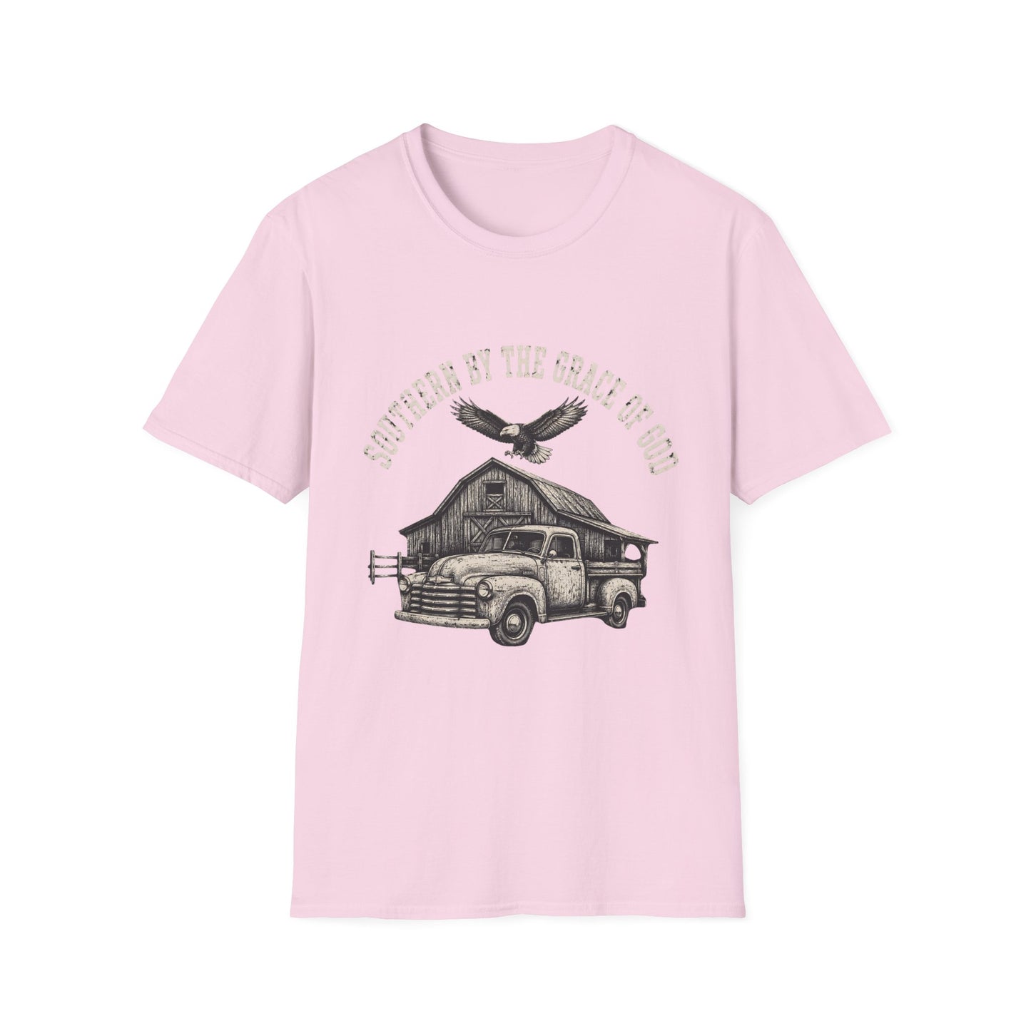 Southern By The Grace Of God Vintage Truck Barn T-Shirt