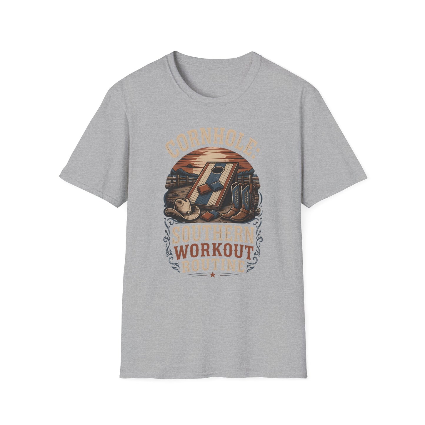 Cornhole Southern Workout Routine T-Shirt