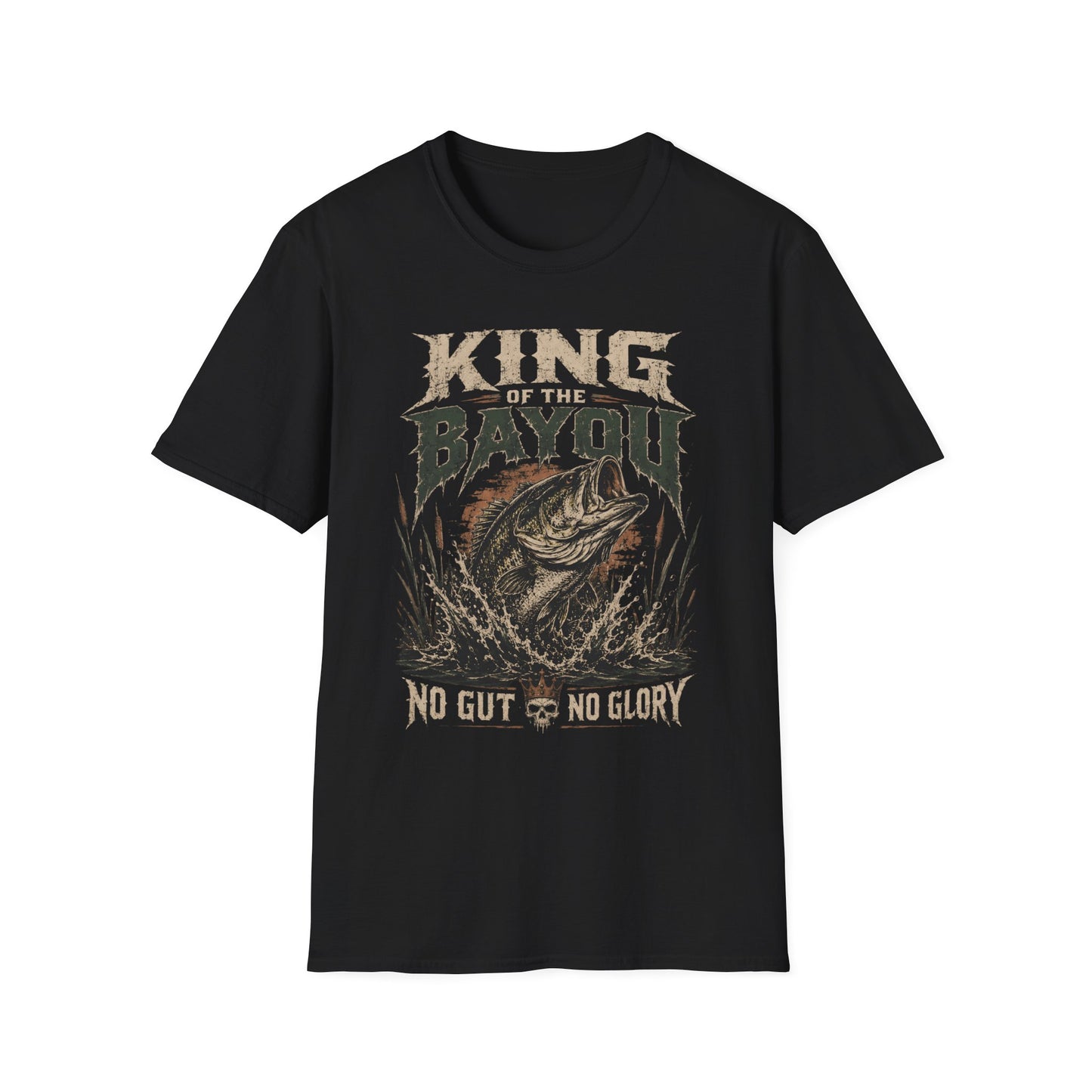 King Of The Bayou Fishing No Gut No Glory T-Shirt