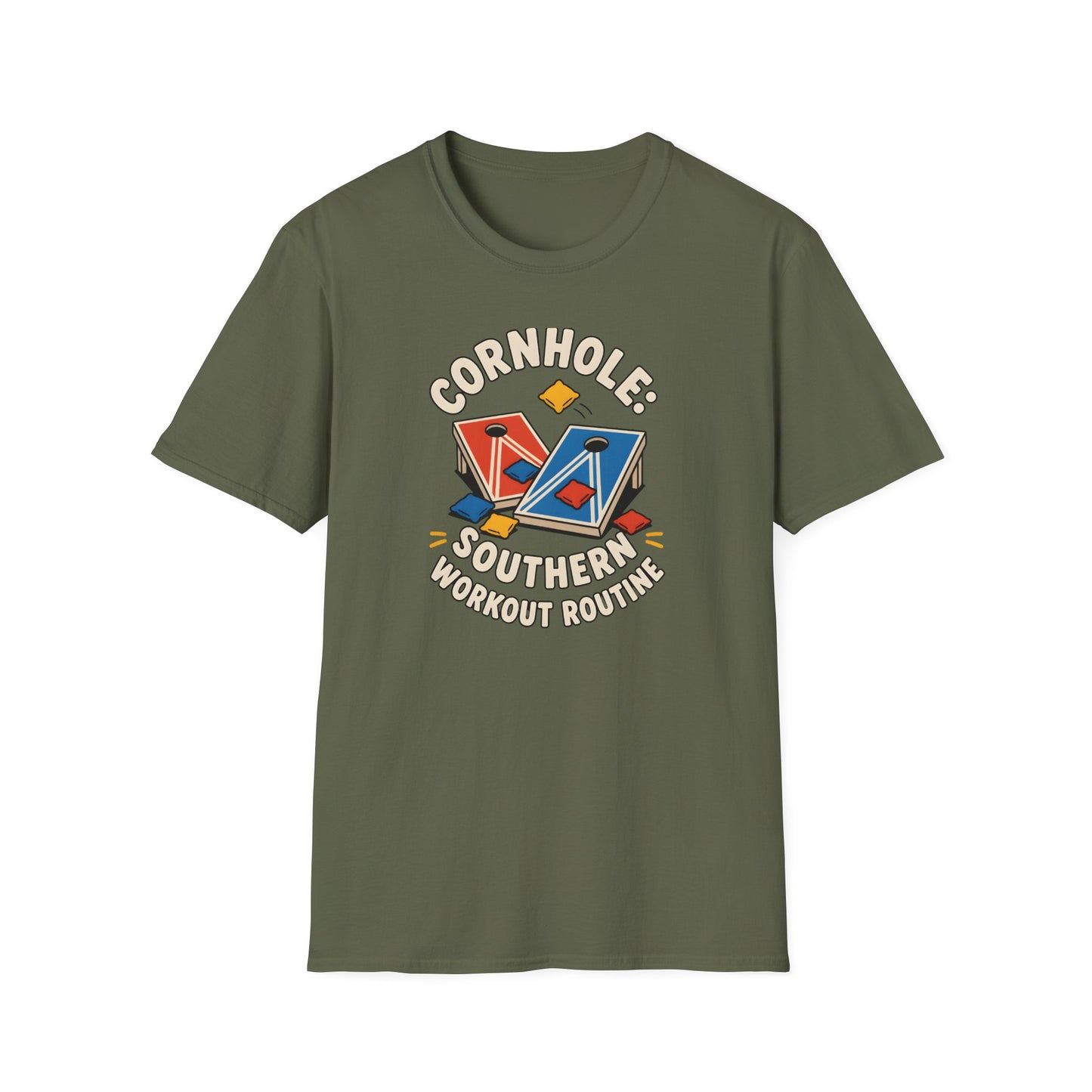 Cornhole Southern Workout Routine Fun Game T-Shirt