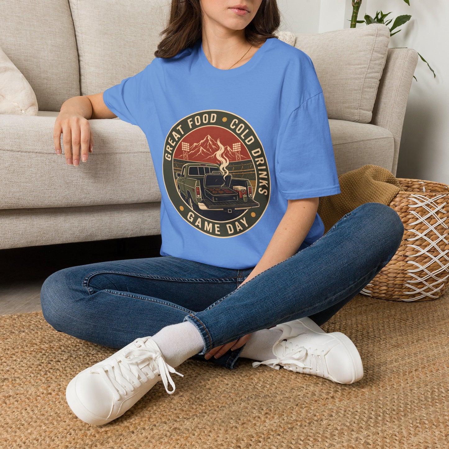 Great Food Cold Drinks Game Day Tailgate T-Shirt