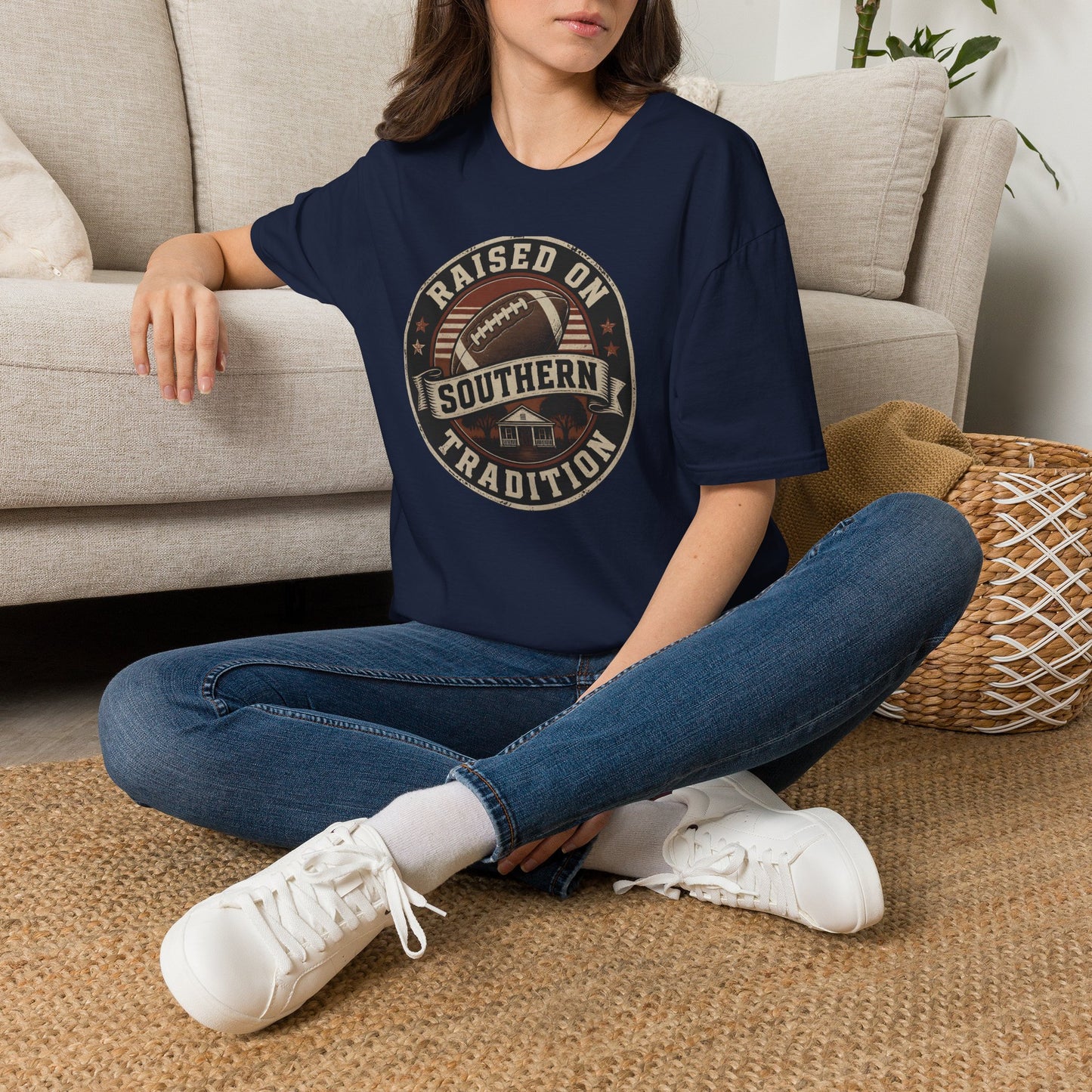 Raised On Southern Tradition Football Heritage T-Shirt