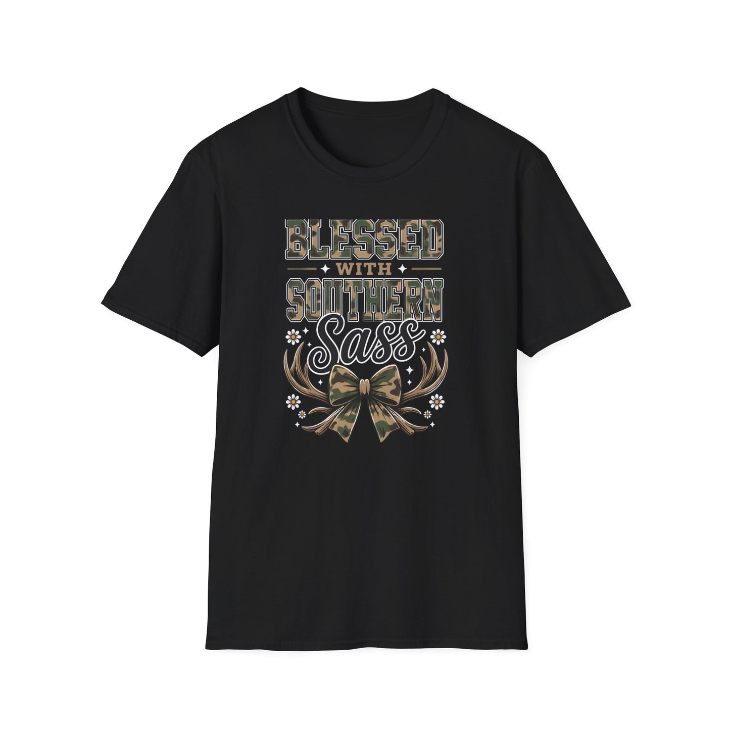 Blessed With Southern Sass Camouflage T-Shirt