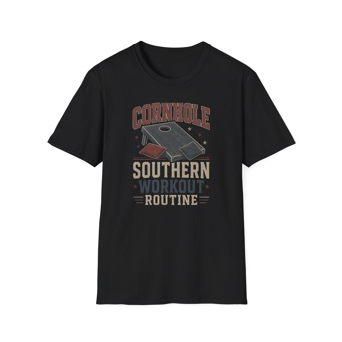 Cornhole Southern Workout Routine T-Shirt - HomeGrown South Graphic Tee (View 3)