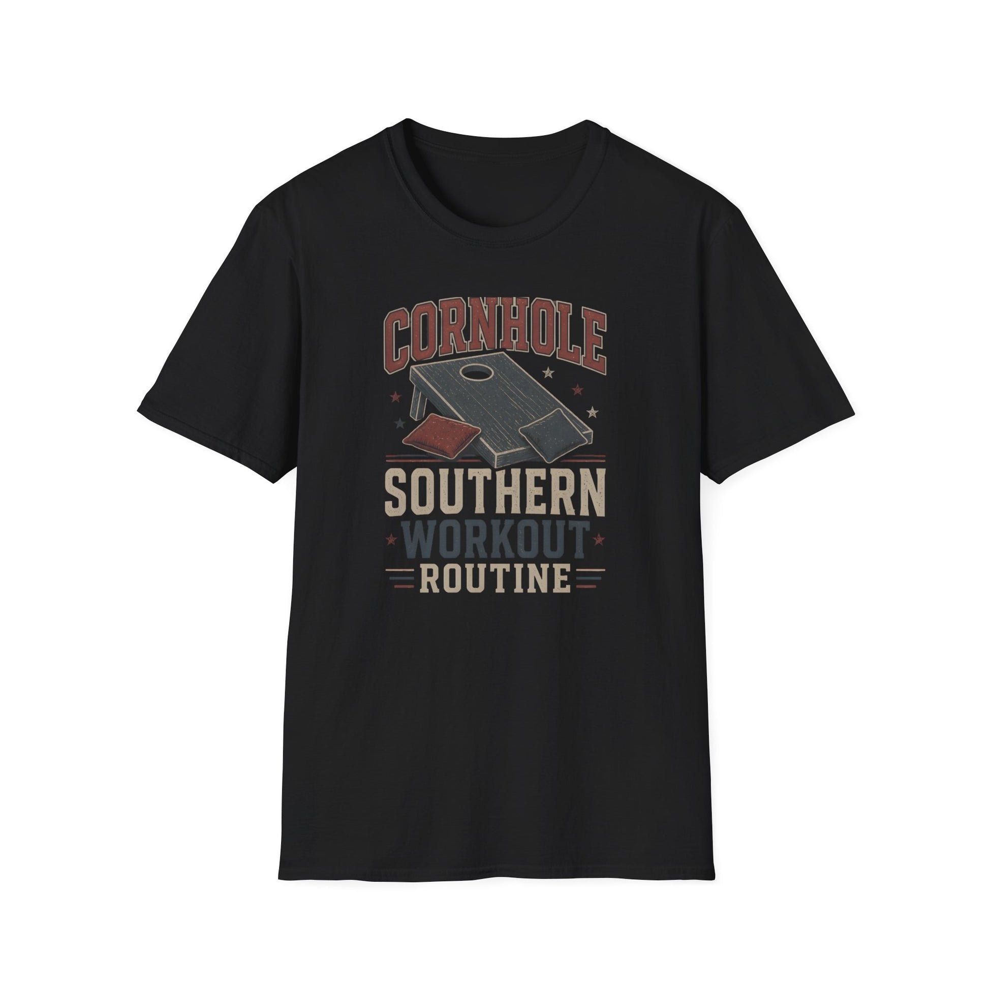 Cornhole Southern Workout Routine T-Shirt - HomeGrown South Graphic Tee (View 3)