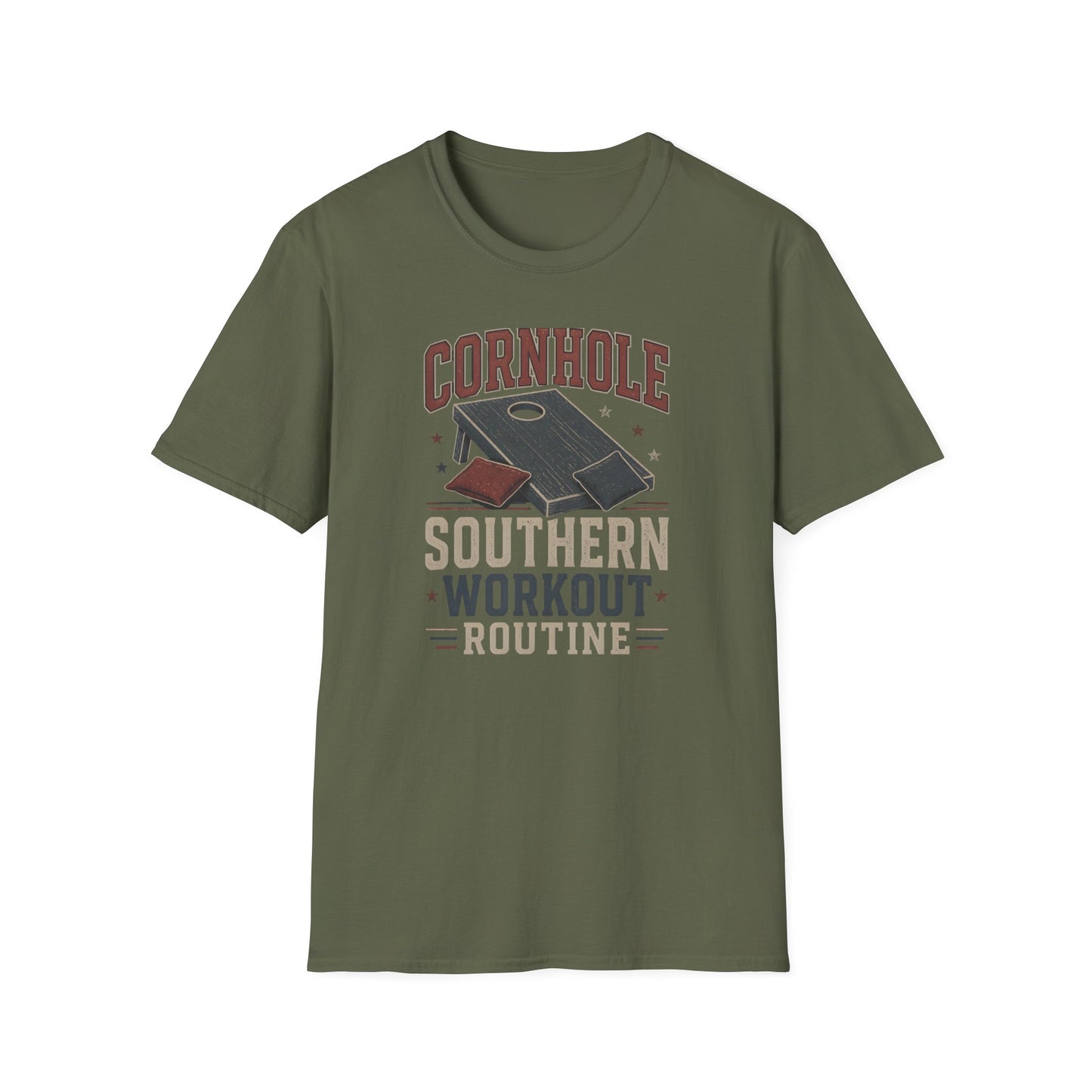 Cornhole Southern Workout Routine T-Shirt - HomeGrown South Graphic Tee (View 5)