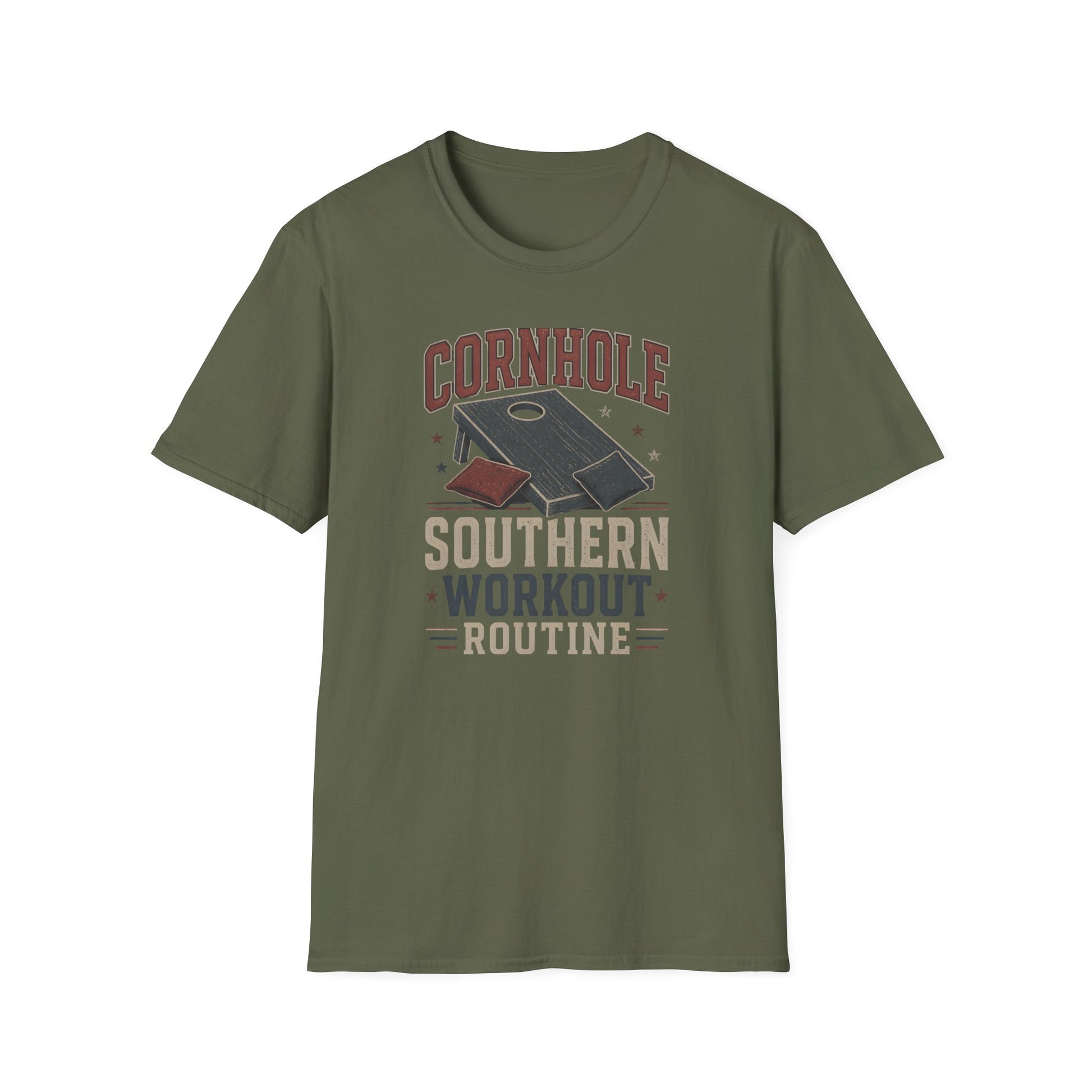Cornhole Southern Workout Routine T-Shirt - HomeGrown South Graphic Tee (View 5)