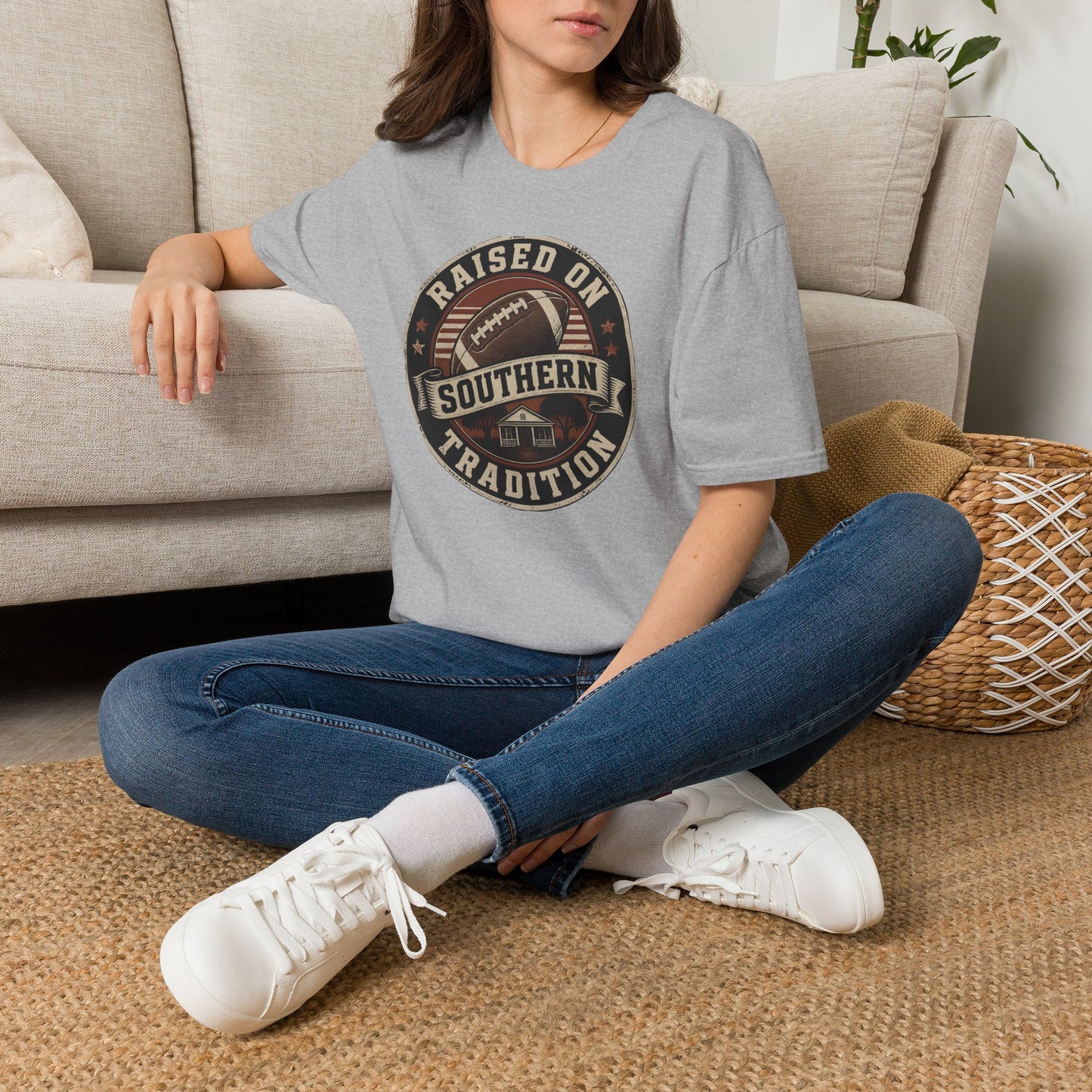 Raised On Southern Tradition Football Heritage T-Shirt