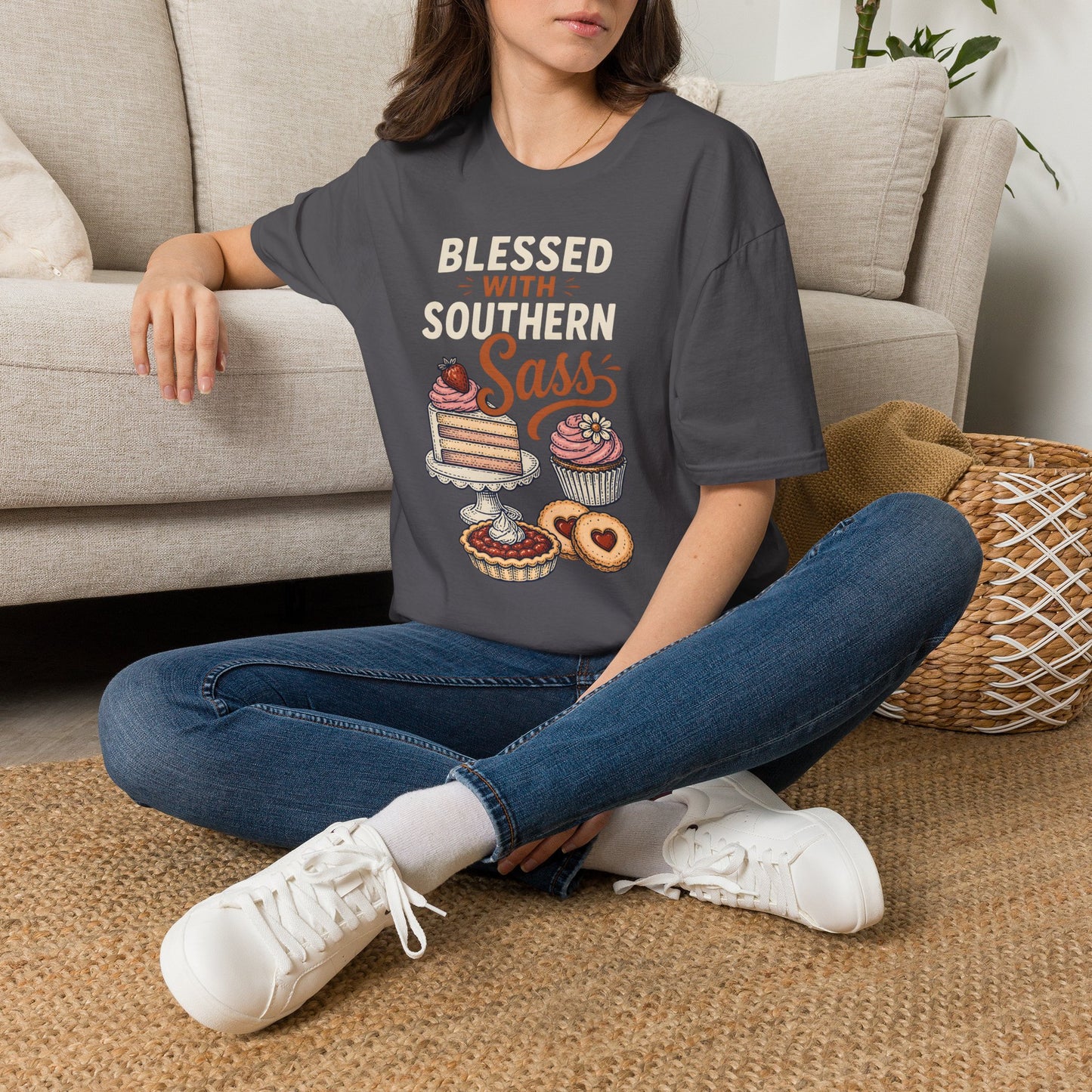 Blessed With Southern Sass Dessert Lover T-Shirt